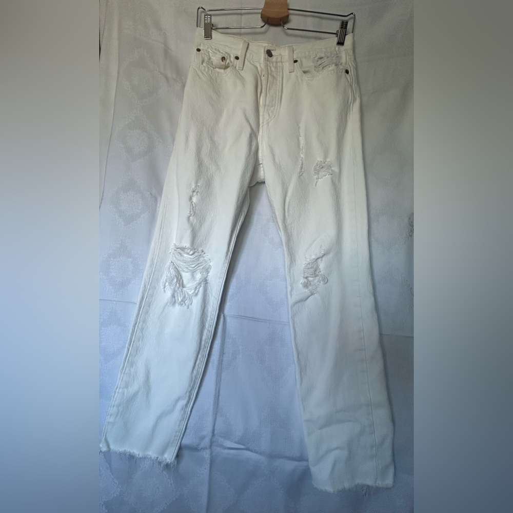White Distressed Jeans